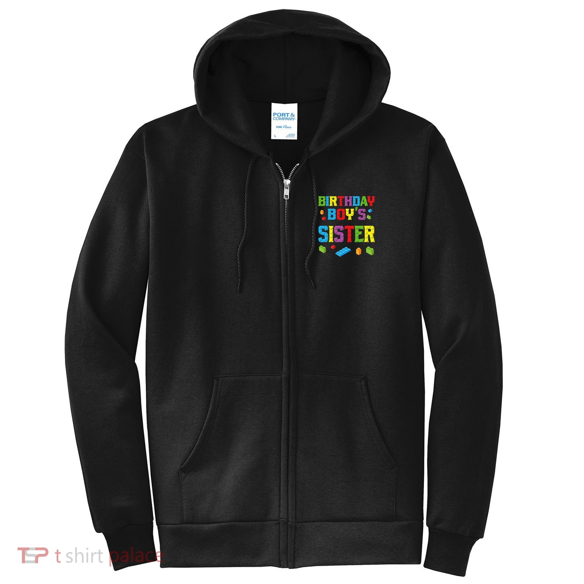 Master Builder Birthday Sister Building Bricks Blocks Full Zip Hoodie