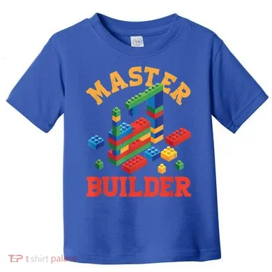 Master Builder Block Building Master Brick Builder Toddler T-Shirt