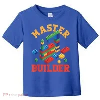 Master Builder Block Building Master Brick Builder Toddler T-Shirt thumb 0