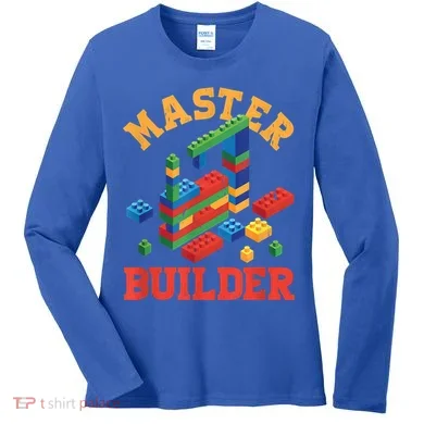 Master Builder Block Building Master Brick Builder Women's Long Sleeve Shirt