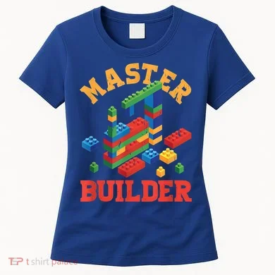 Master Builder Block Building Master Brick Builder Women's T-Shirt