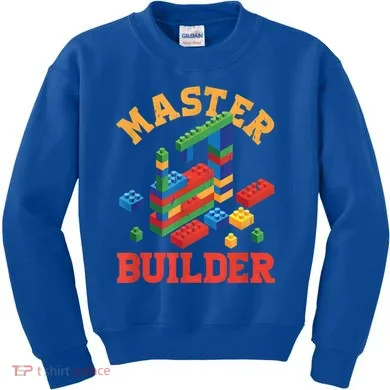 Master Builder Block Building Master Brick Builder Kids Sweatshirt