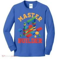Master Builder Block Building Master Brick Builder Kids Long Sleeve Shirt thumb 0
