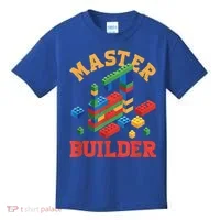 Master Builder Block Building Master Brick Builder Kids T-Shirt thumb 0