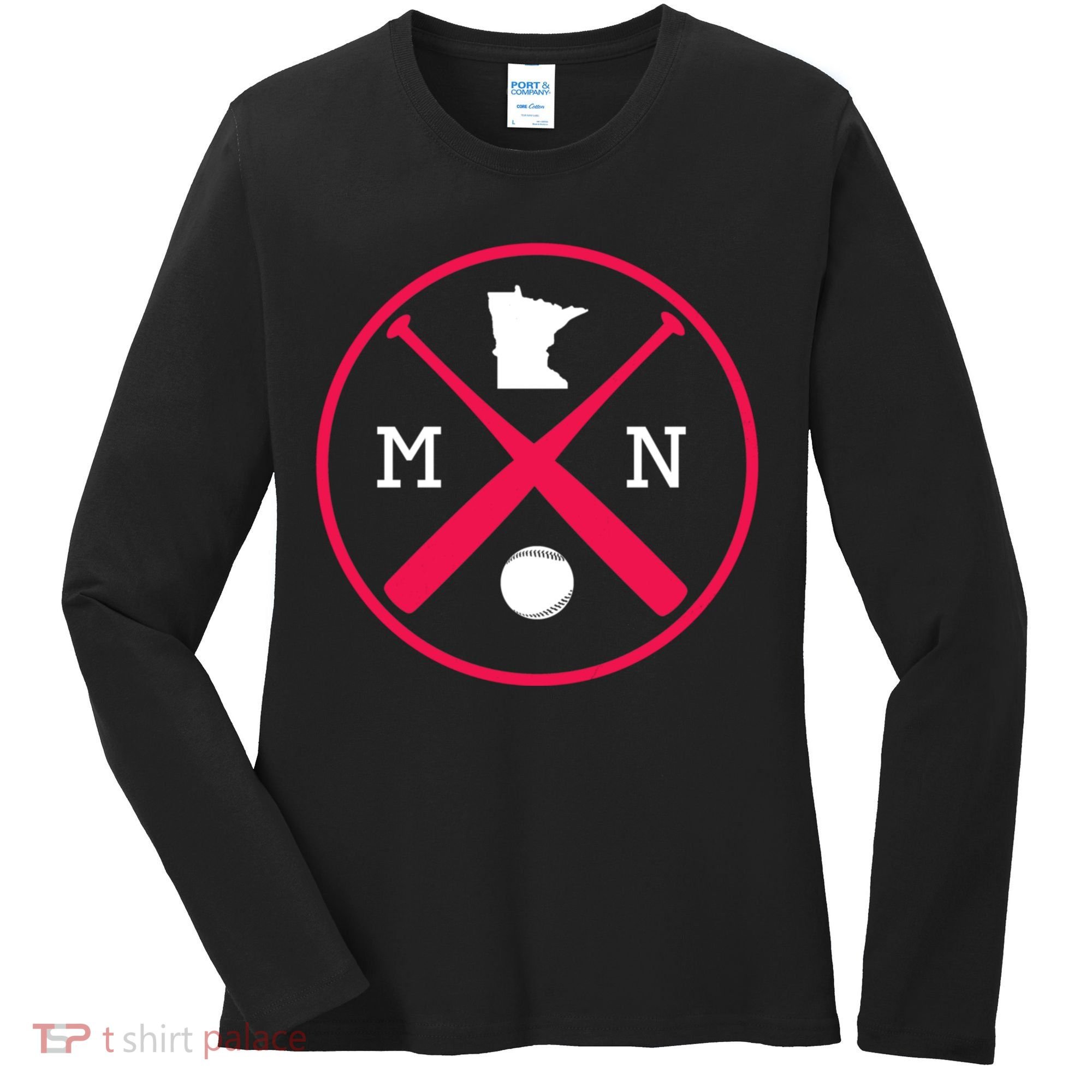 Minnesota Baseball Bats Team Women's Long Sleeve Shirt