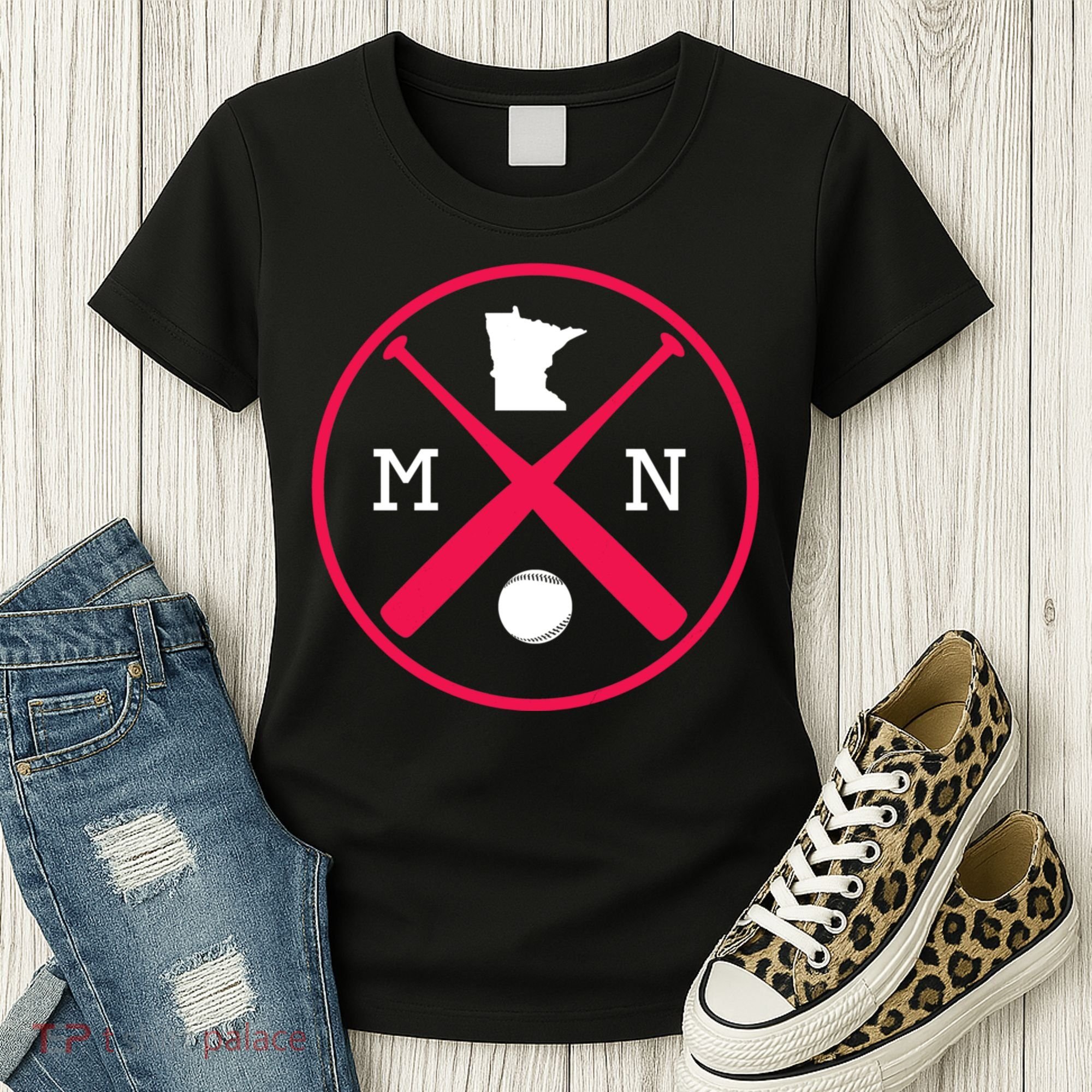 Minnesota Baseball Bats Team Women's T-Shirt