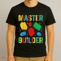 Master Builder Building Blocks Brick Toy Master Builder T-Shirt thumb 3