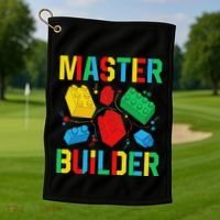Master Builder Building Blocks Brick Toy Master Builder Golf Towel thumb 1
