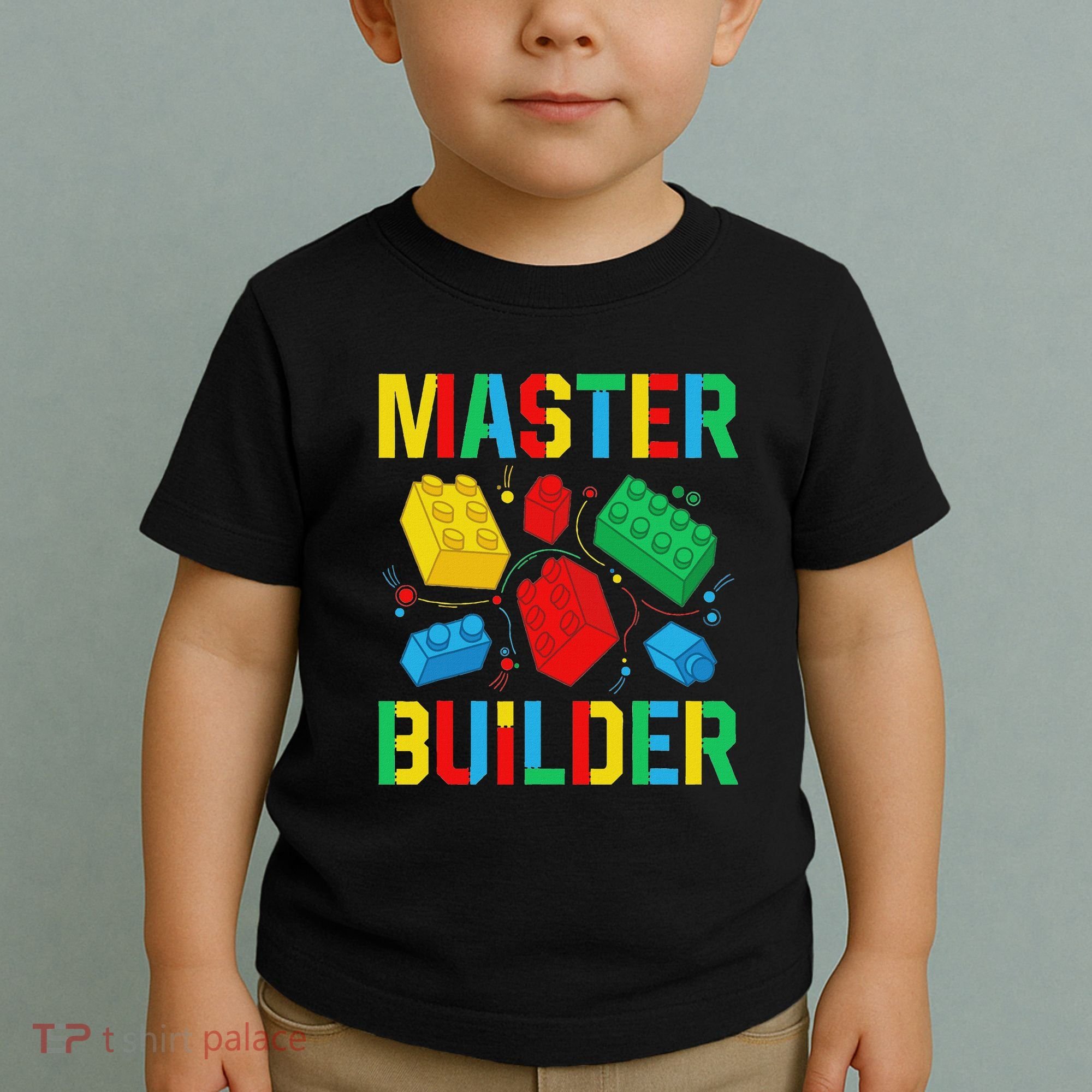 Master Builder Building Blocks Brick Toy Master Builder Toddler T-Shirt