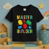 Master Builder Building Blocks Brick Toy Master Builder Toddler T-Shirt thumb 3