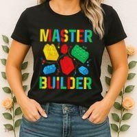 Master Builder Building Blocks Brick Toy Master Builder Women's T-Shirt thumb 2