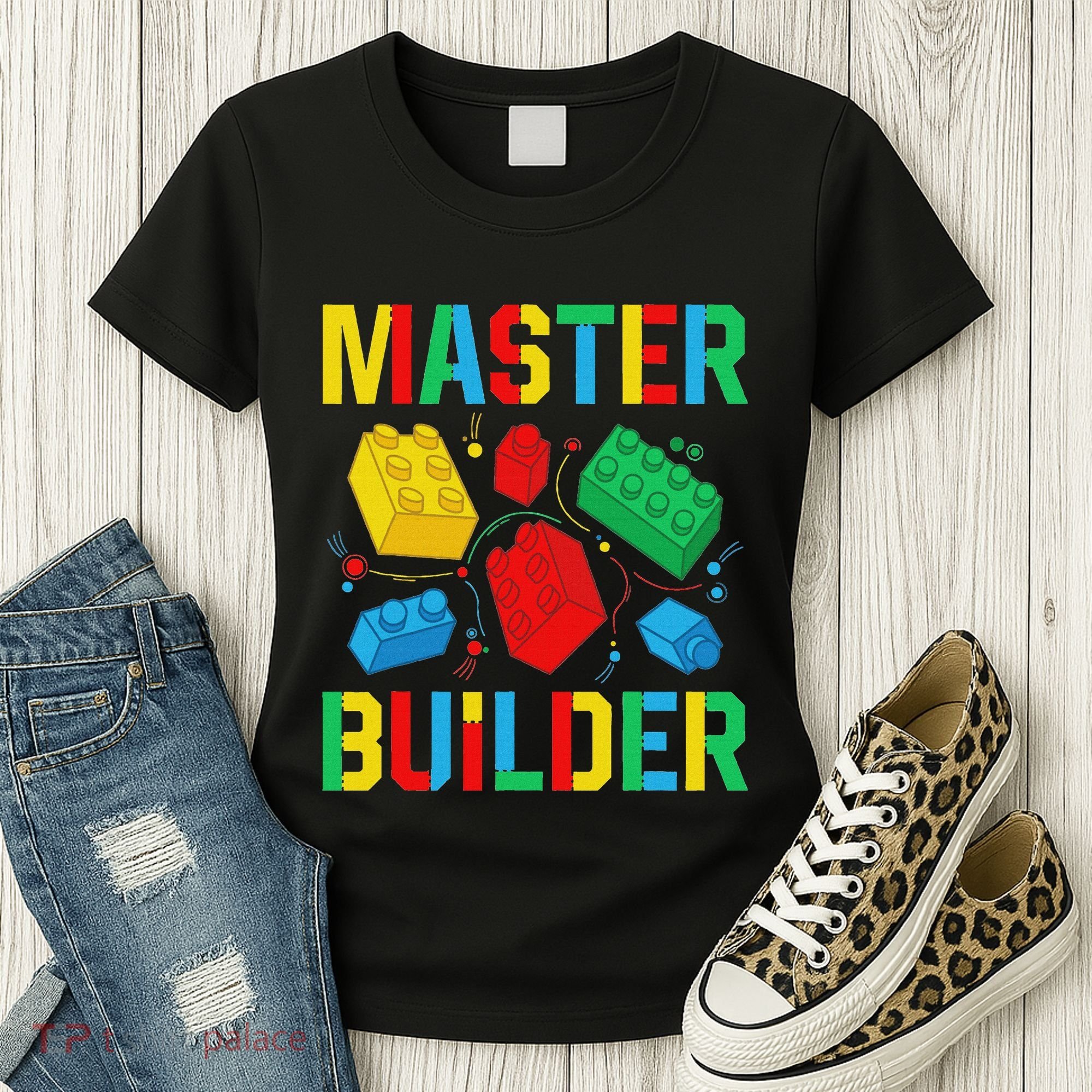 Master Builder Building Blocks Brick Toy Master Builder Women's T-Shirt