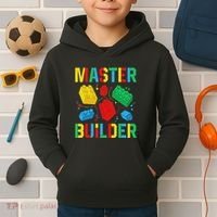 Master Builder Building Blocks Brick Toy Master Builder Kids Hoodie thumb 2