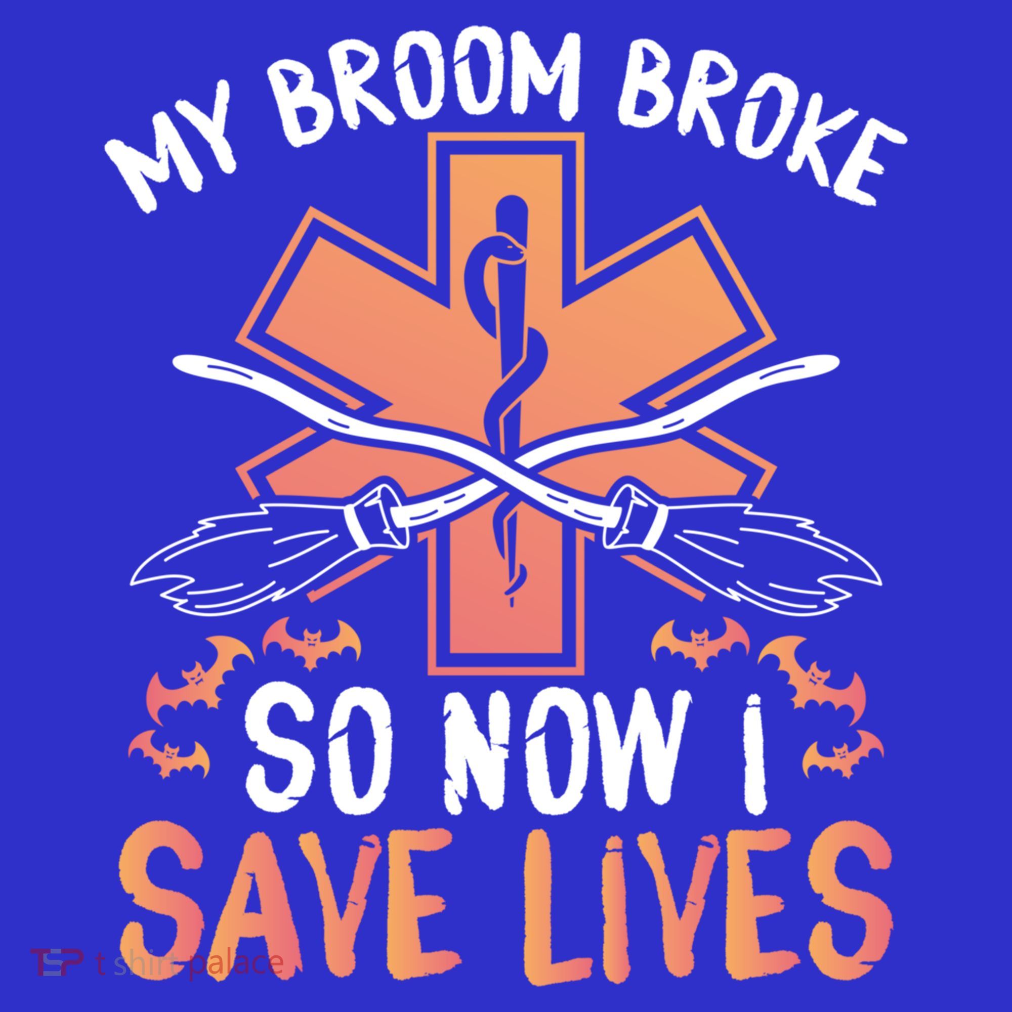 My Broom Broke So Now I Save Lives Emt Halloween Gift Mousepad