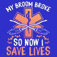 My Broom Broke So Now I Save Lives Emt Halloween Gift Tote Bag thumb 4