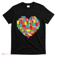 Master Builder Block Brick Building Heart Valentines Day T-Shirt thumb 0