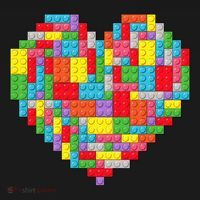 Master Builder Block Brick Building Heart Valentines Day T-Shirt thumb 7