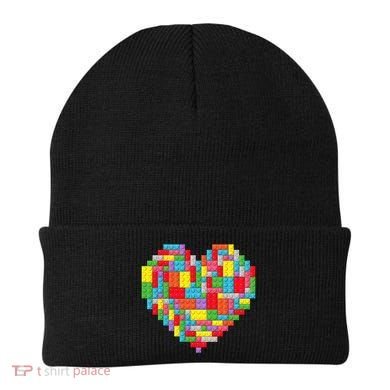 Master Builder Block Brick Building Heart Valentines Day Beanie