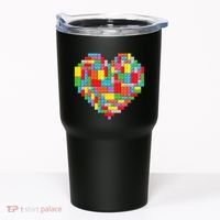 Master Builder Block Brick Building Heart Valentines Day Tumbler thumb 0