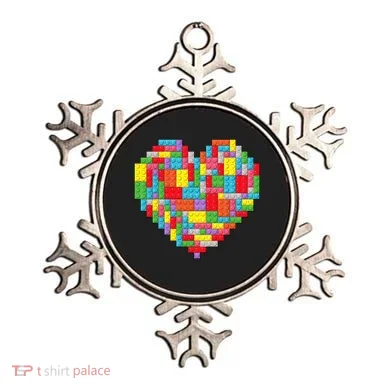 Master Builder Block Brick Building Heart Valentines Day Ornament