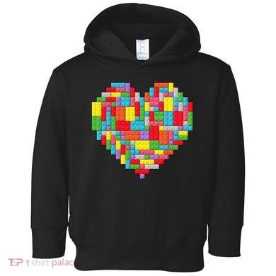 Master Builder Block Brick Building Heart Valentines Day Toddler Hoodie