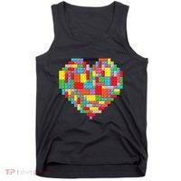 Master Builder Block Brick Building Heart Valentines Day Tank Top thumb 0