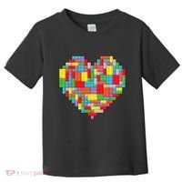 Master Builder Block Brick Building Heart Valentines Day Toddler T-Shirt thumb 0