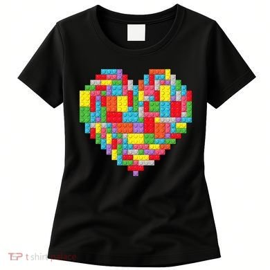 Master Builder Block Brick Building Heart Valentines Day Women's T-Shirt