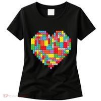 Master Builder Block Brick Building Heart Valentines Day Women's T-Shirt thumb 0