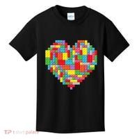 Master Builder Block Brick Building Heart Valentines Day Kids T-Shirt thumb 0