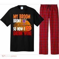 My Broom Broke So Now I Drink Wine Pajama Set thumb 0