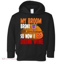 My Broom Broke So Now I Drink Wine Toddler Hoodie thumb 0