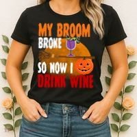 My Broom Broke So Now I Drink Wine Women's T-Shirt thumb 2