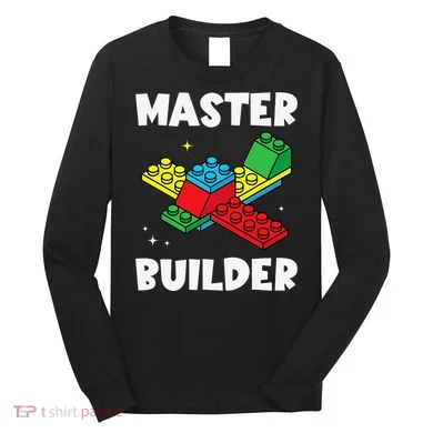 Master Builder Building Blocks Brick Toy Master Builder Long Sleeve Shirt