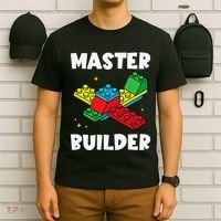 Master Builder Building Blocks Brick Toy Master Builder T-Shirt thumb 6