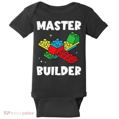 Master Builder Building Blocks Brick Toy Master Builder Baby Bodysuit