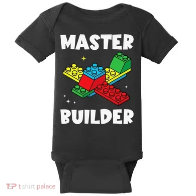 Master Builder Building Blocks Brick Toy Master Builder Baby Bodysuit