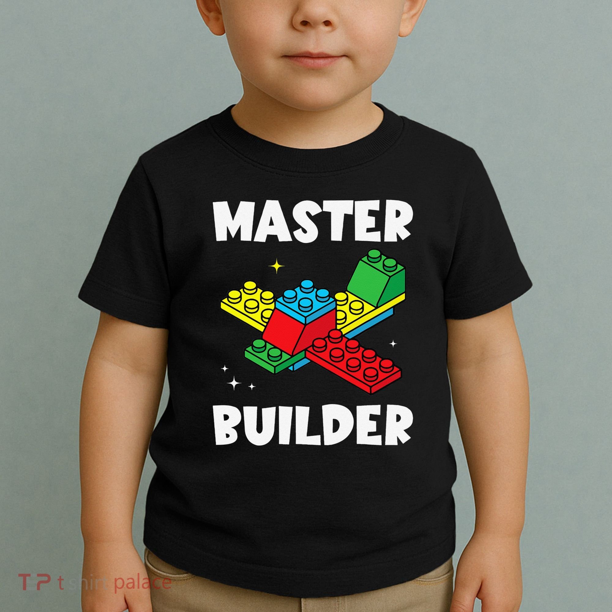 Master Builder Building Blocks Brick Toy Master Builder Toddler T-Shirt
