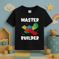 Master Builder Building Blocks Brick Toy Master Builder Toddler T-Shirt thumb 3