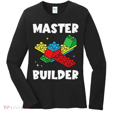 Master Builder Building Blocks Brick Toy Master Builder Women's Long Sleeve Shirt