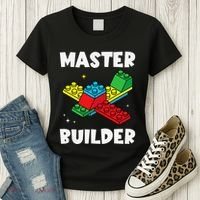 Master Builder Building Blocks Brick Toy Master Builder Women's T-Shirt thumb 3