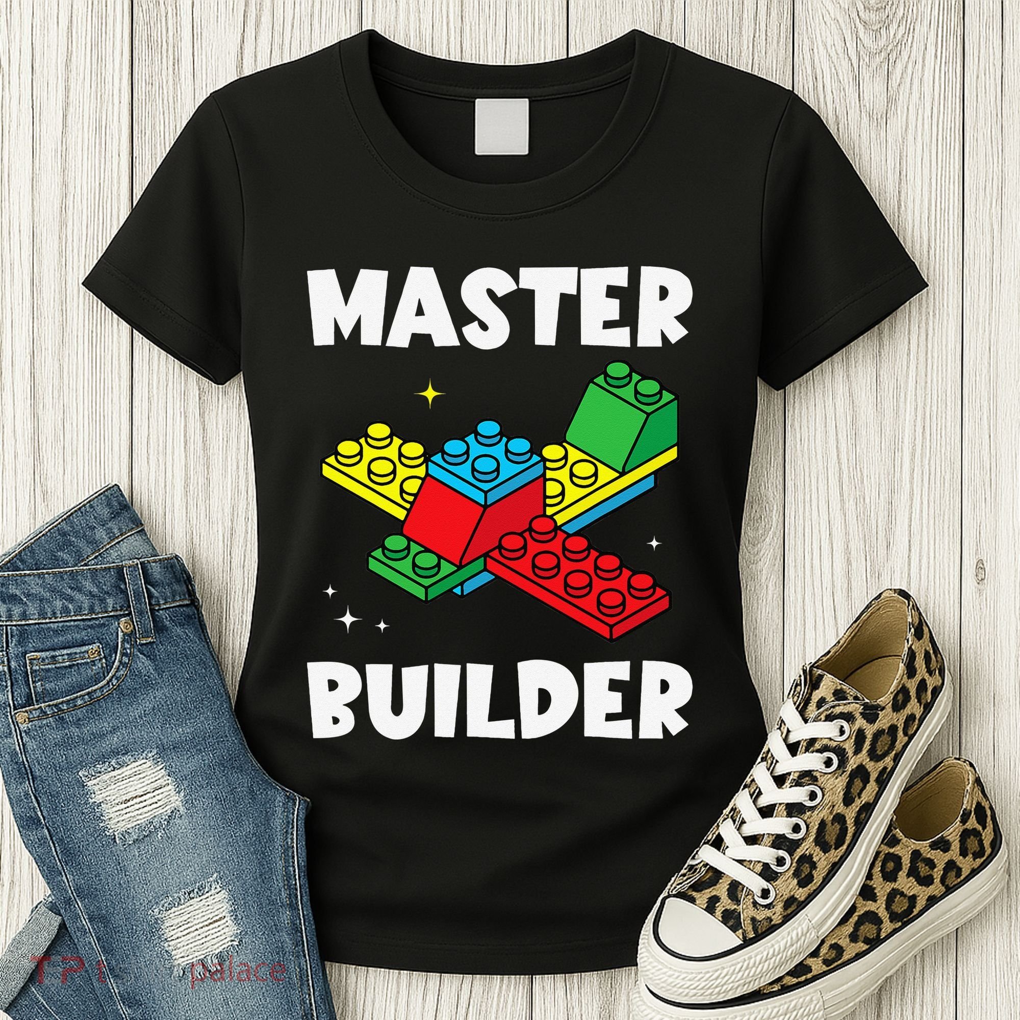 Master Builder Building Blocks Brick Toy Master Builder Women's T-Shirt