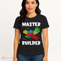 Master Builder Building Blocks Brick Toy Master Builder Women's T-Shirt thumb 4