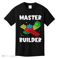 Master Builder Building Blocks Brick Toy Master Builder Kids T-Shirt thumb 0