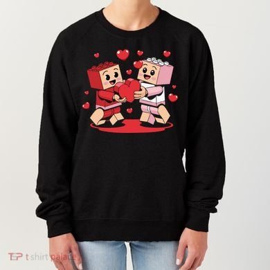 Master Builder Block Brick Building Couple Valentines Day Women's Sweatshirt