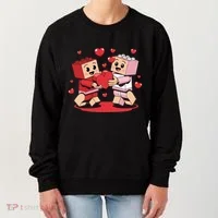 Master Builder Block Brick Building Couple Valentines Day Women's Sweatshirt thumb 0