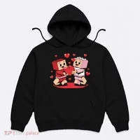Master Builder Block Brick Building Couple Valentines Day Hoodie thumb 0