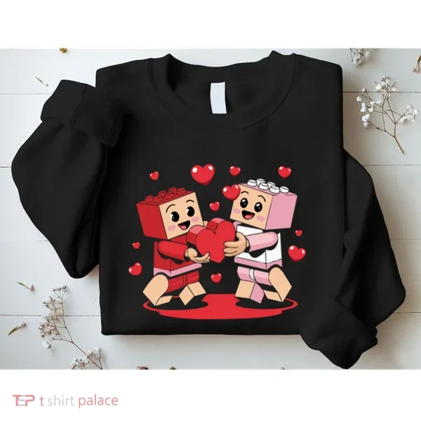 Master Builder Block Brick Building Couple Valentines Day Sweatshirt