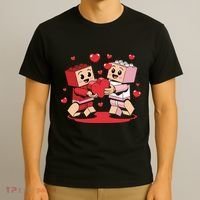 Master Builder Block Brick Building Couple Valentines Day T-Shirt thumb 3