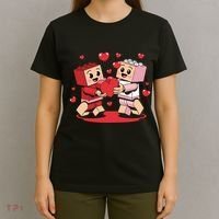 Master Builder Block Brick Building Couple Valentines Day T-Shirt thumb 4